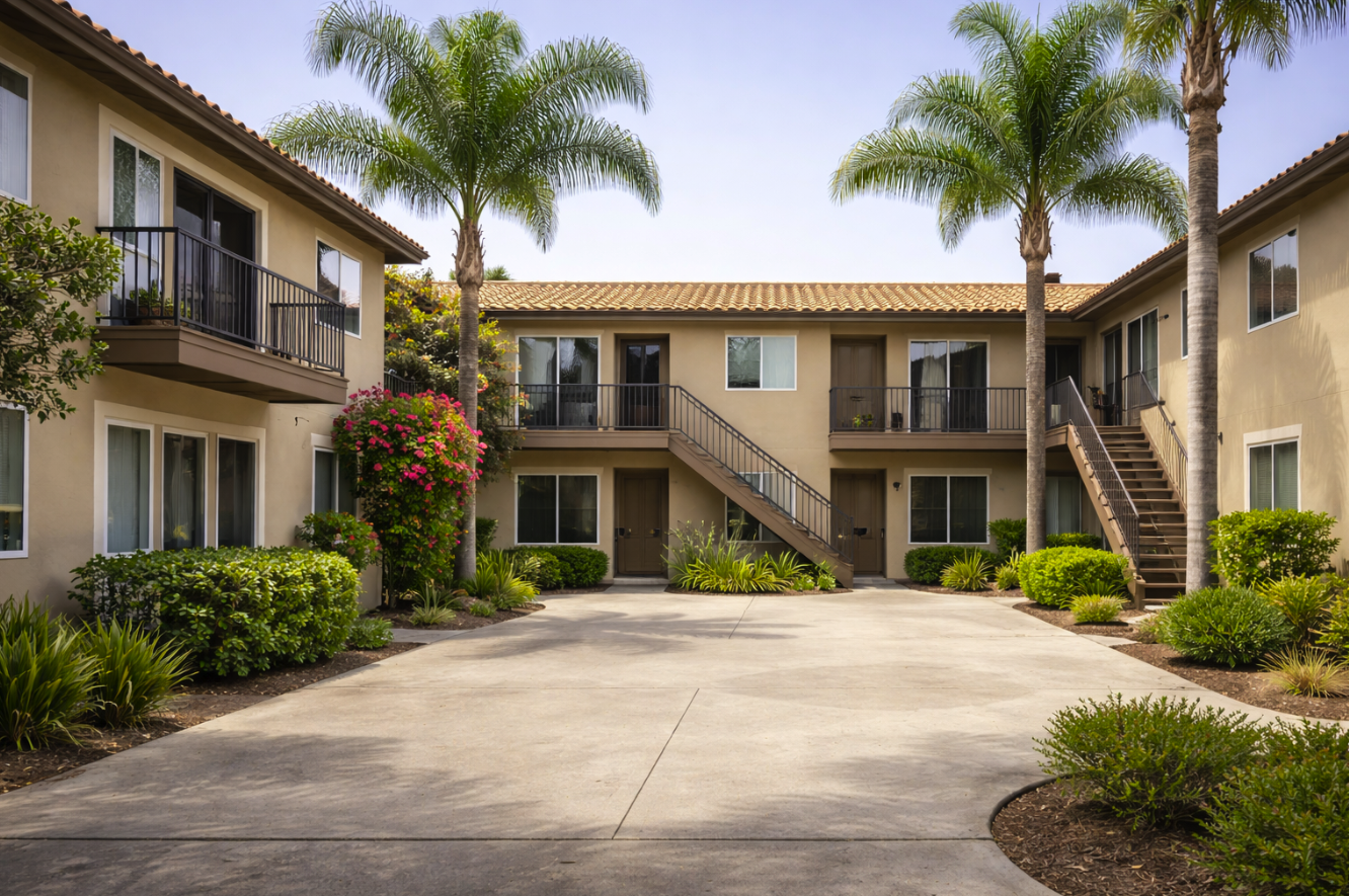 San Diego rental property exterior representing an income-producing asset where missing trust accounting records create unverifiable NOI and valuation risk