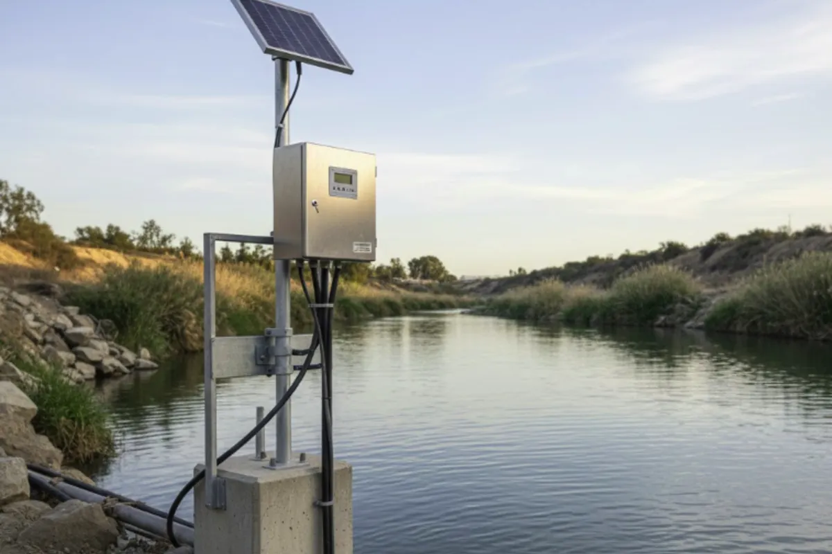 USGS stream gauge monitoring San Diego River water levels near Mission Valley